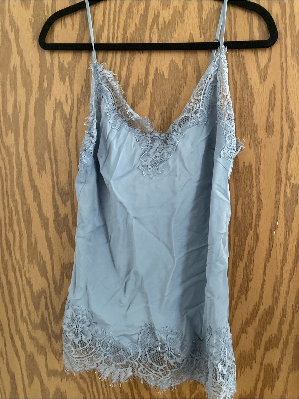 Lucchese Light Blue Satin Lace Chemise Claire